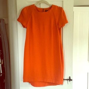 Orange top shop work dress